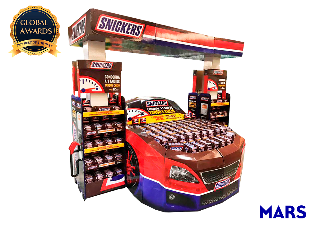 Display especial carro Mars Snickers ganhador global awards