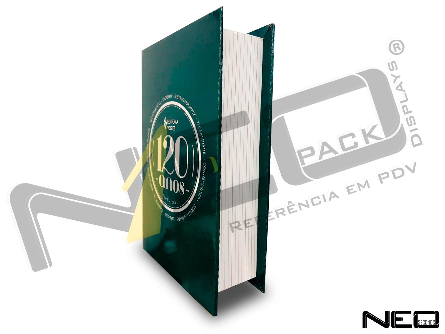 display de papelão expositor site_neopack_produtos_displays_gigantografia_papelao_editoravozes_livraria