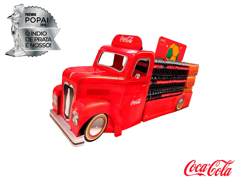 display de papelão expositor premio_popai_neopack_display_caminhao_cocacola_OURO_2014